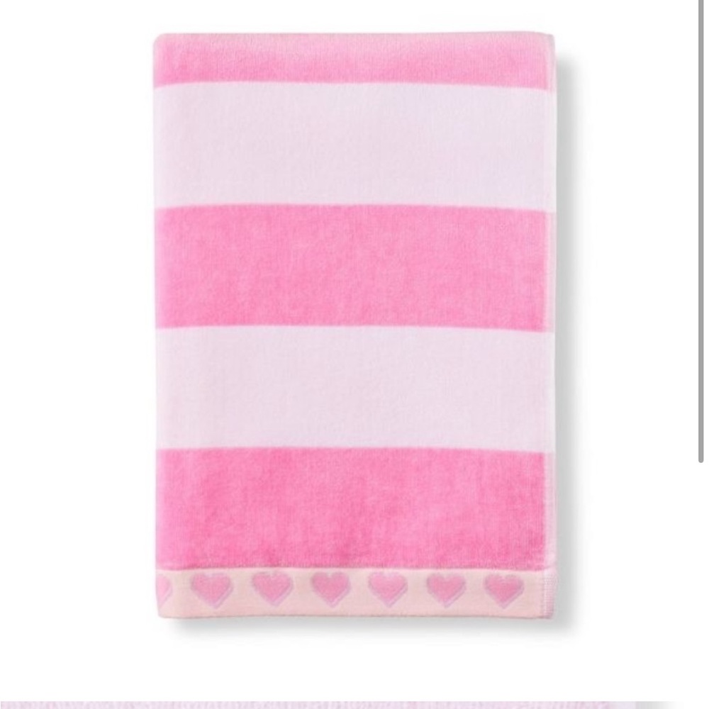 Stoney Clover Pink and White Striped Towel